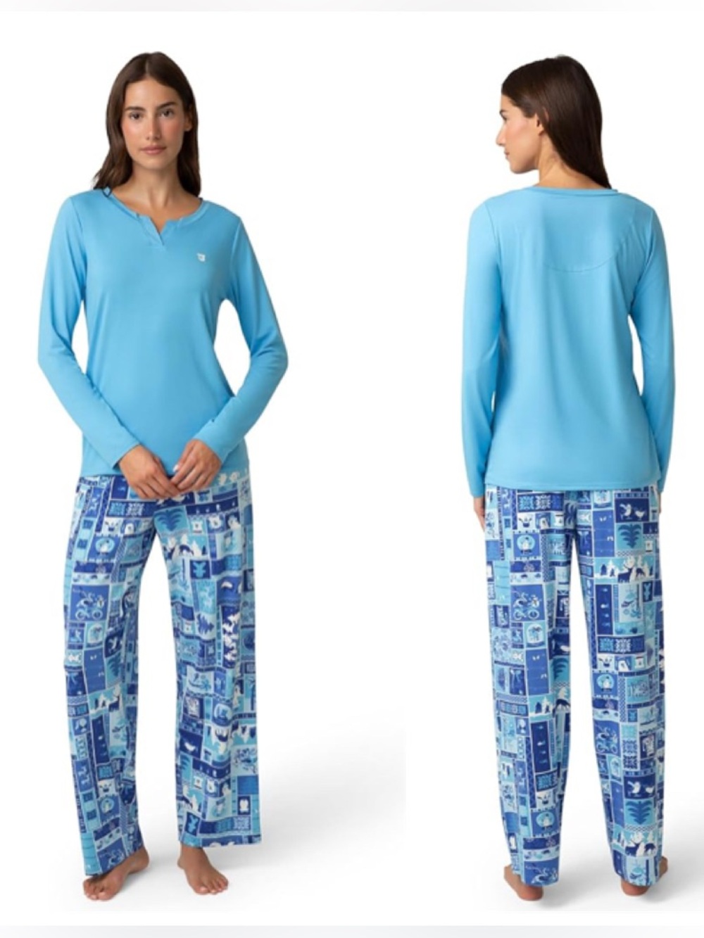 HUE Women's Timeless Soft Jersey Winter Pajama Set (Size S)